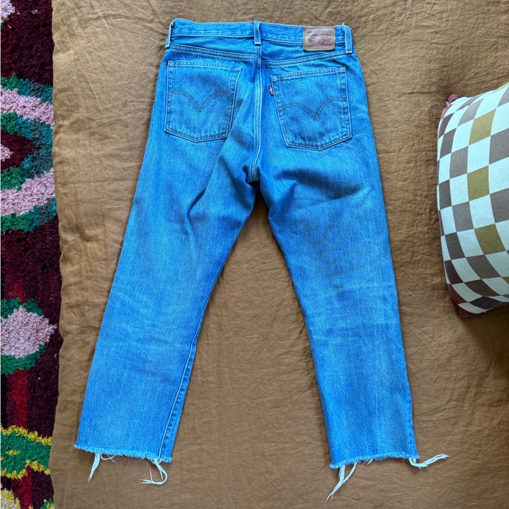 Levi’s wedgie fit cropped cutoff jeans